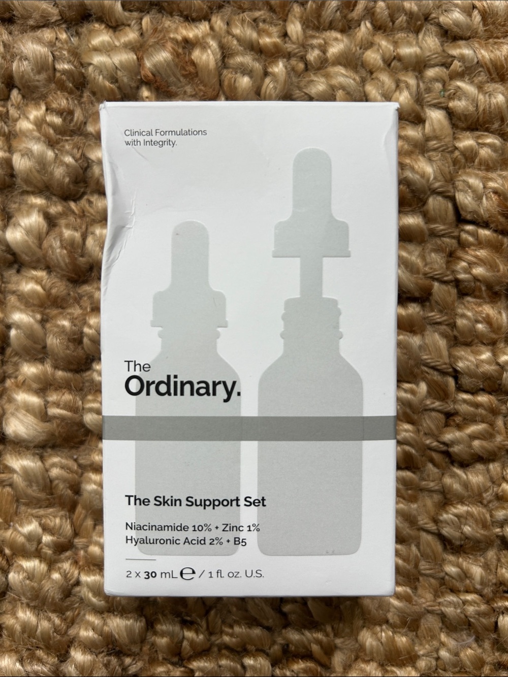 The Ordinary The Skin Support Set Niacinamide 10% + zinc 1% hyaluronic acid 2%